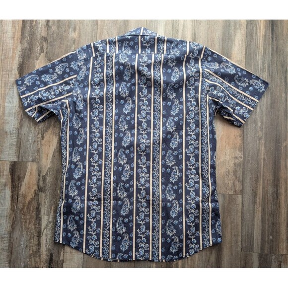 NWT NEW DANIEL CREMIEUX PREMIUM DENIM MENS Large BUTTON-UP SHIRT PAISLEY - Picture 6 of 6